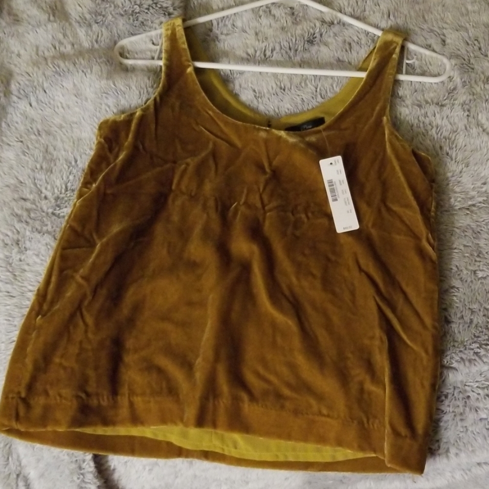 J. Crew Suede Mustard Top with Tag